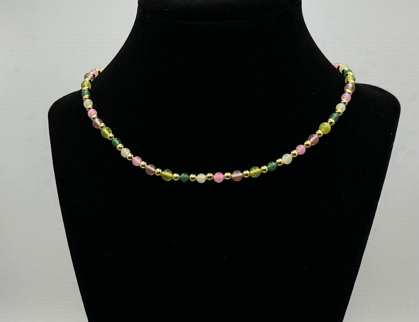 Multi Color Natural Stone Necklace