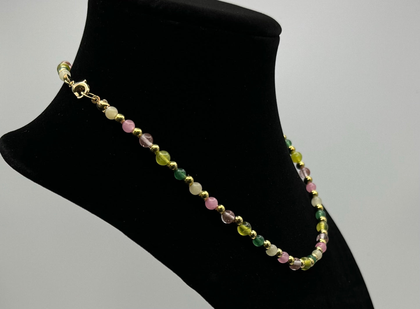 Multi Color Natural Stone Necklace