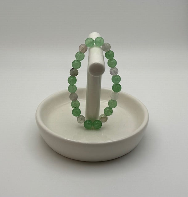 Sea Glass Green & White Bracelet