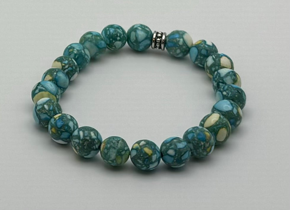 Teal Marble Bracelet
