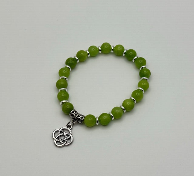 Green Jade w/ Celtic knot Bracelet