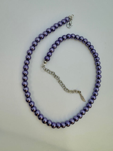 Metallic Purple Necklace