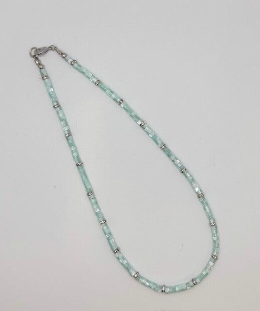 Light Blue Shell w/ Silver Crystal