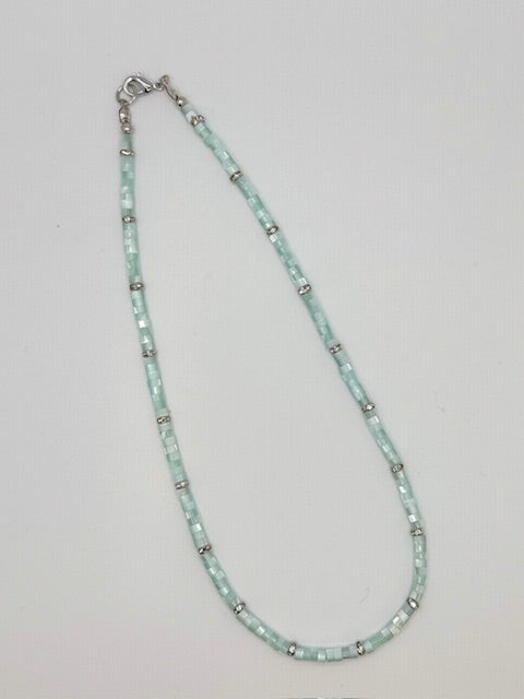 Light Blue Shell w/ Silver Crystal