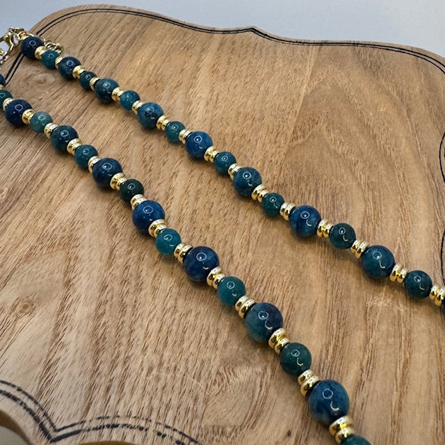 Dark Blue Apatite Necklace
