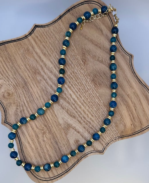 Dark Blue Apatite Necklace