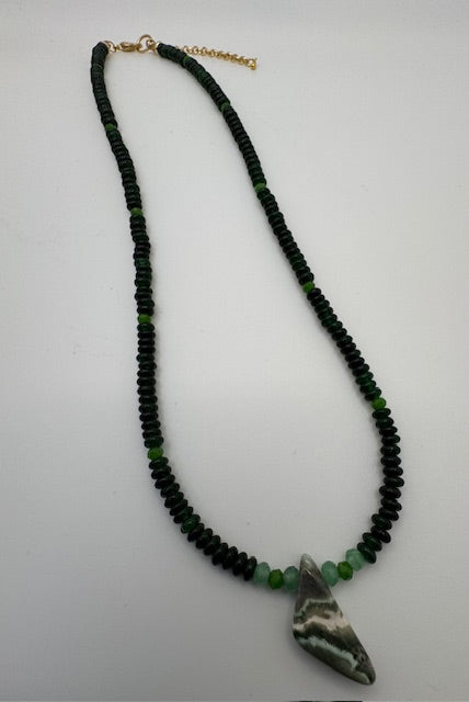 Moss Agate Pendant Necklace