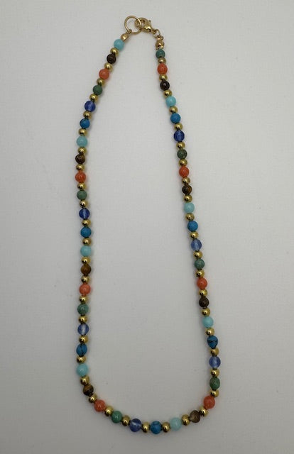 Multi Color Gemstone Necklace