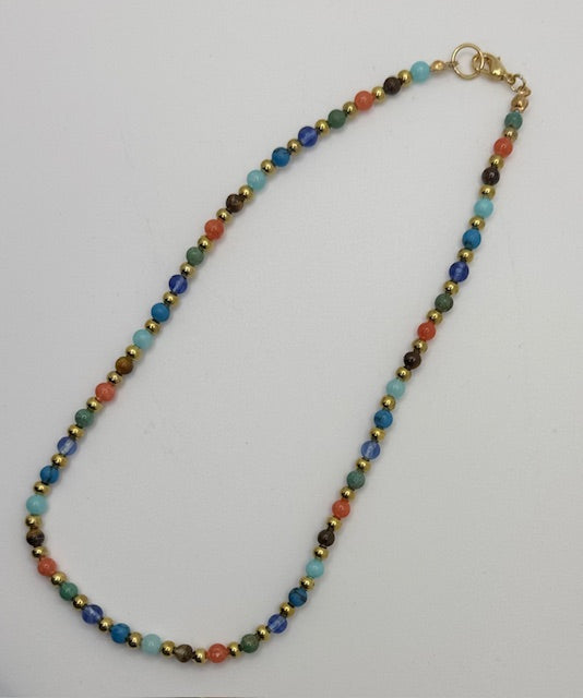 Multi Color Gemstone Necklace