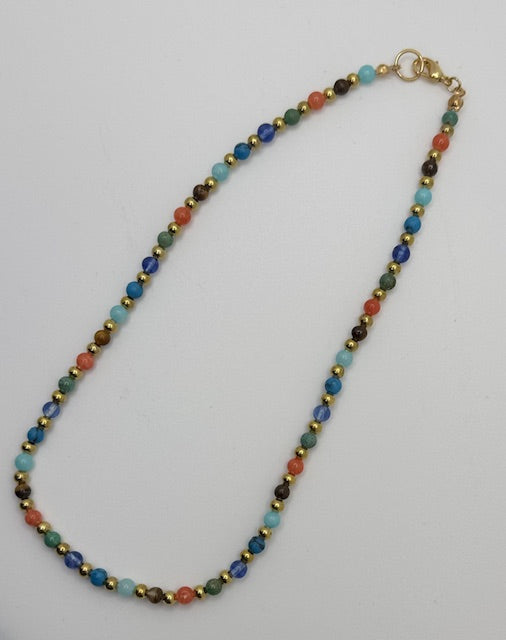Multi Color Gemstone Necklace