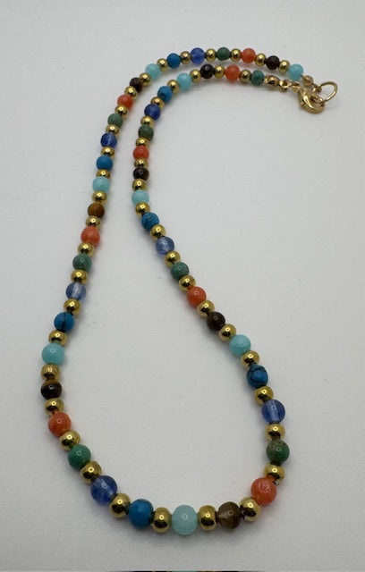 Multi Color Gemstone Necklace
