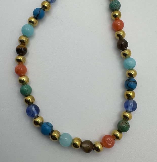 Multi Color Gemstone Necklace