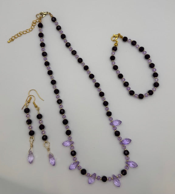 Purple Necklace Set