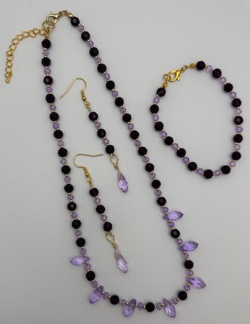 Purple Necklace Set