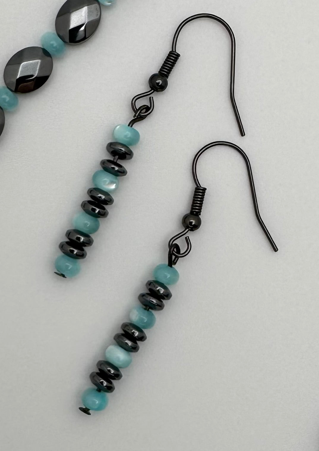 Grey Hematite Necklace Set