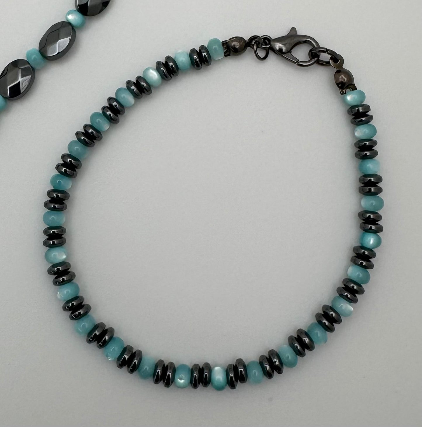 Grey Hematite Necklace Set