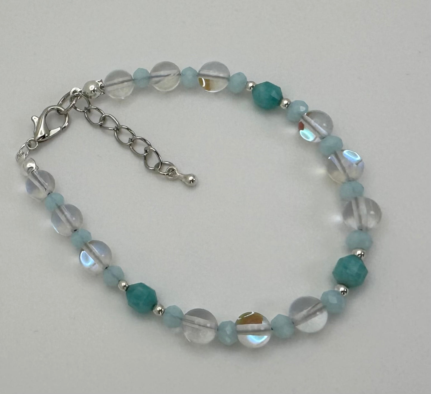 Mermaid Beads with Amazonite Green Necklace Set