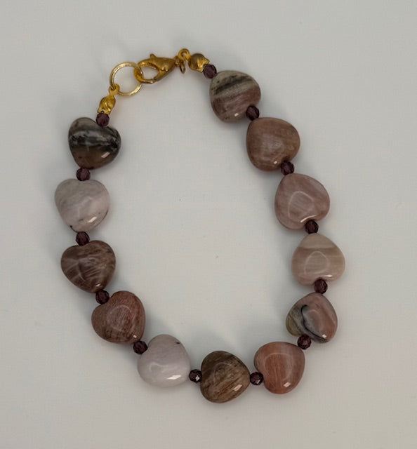 Petrified Wood Stone Bracelet