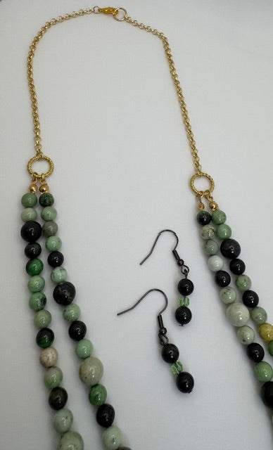 HYDROGROSSULAR GARNET Necklace & Earring Set