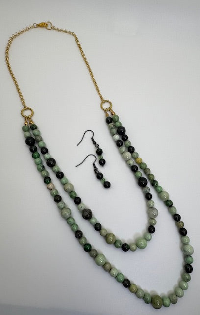 HYDROGROSSULAR GARNET Necklace & Earring Set
