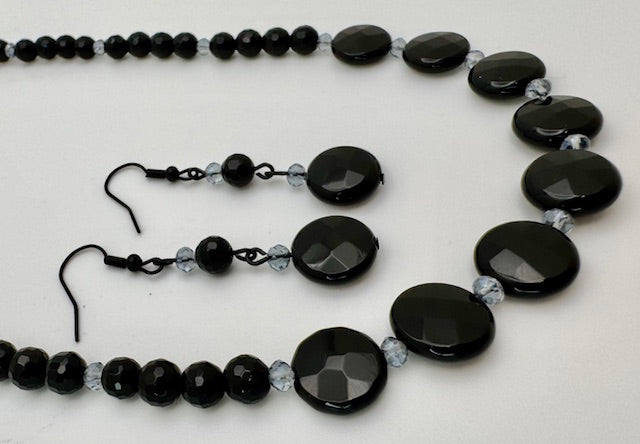 Black Onyx Necklace & Earring Set