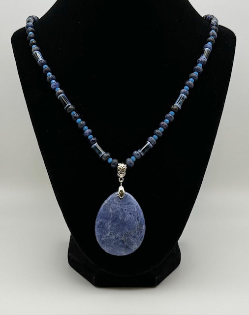 Sodalite Stone Pendant Necklace