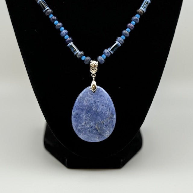 Sodalite Stone Pendant Necklace