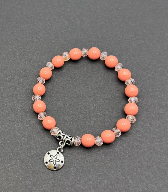 Peach Colors w/ starfish charm bracelet
