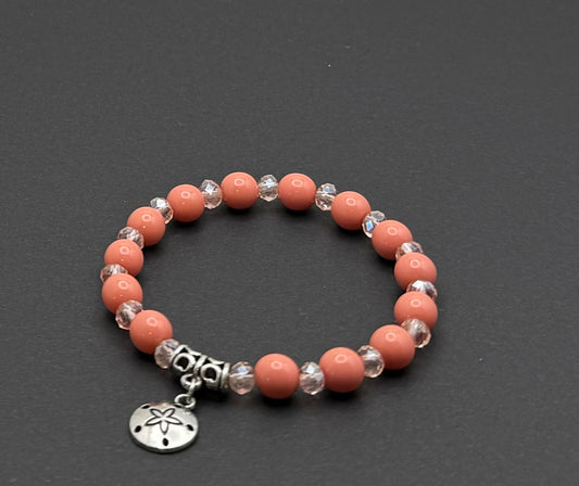 Peach Colors w/ starfish charm bracelet