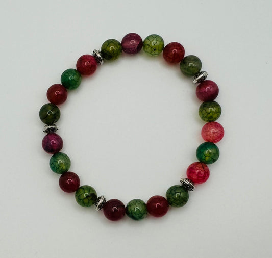 Dragon Vein Green & Red Bracelet