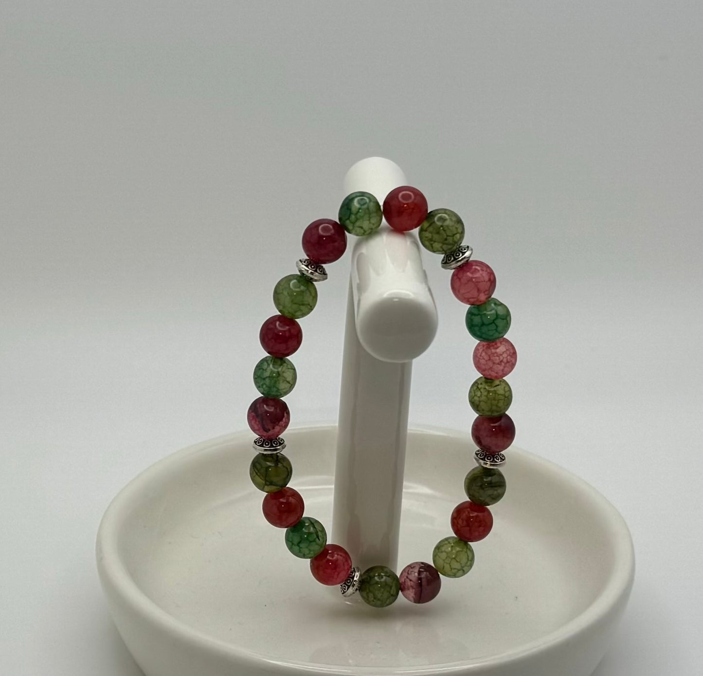 Dragon Vein Green & Red Bracelet