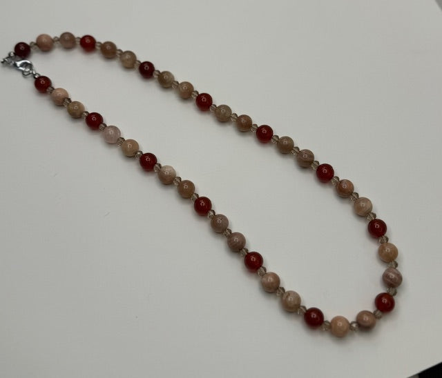 Carnelian & Sunstone Necklace