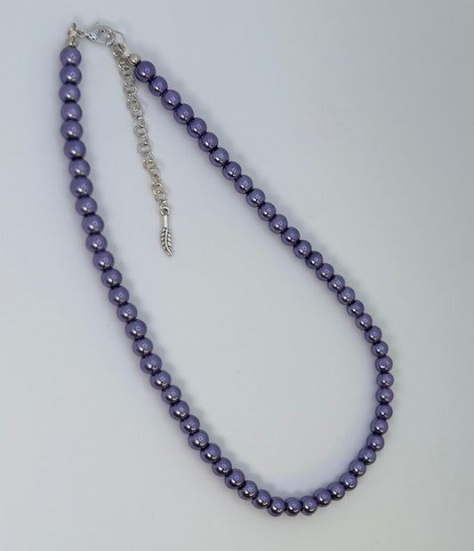 Metallic Purple Necklace
