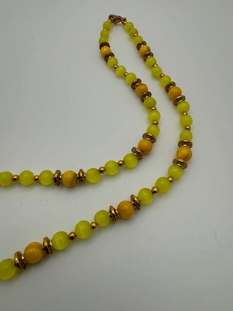 Yellow Cats Eye Necklace