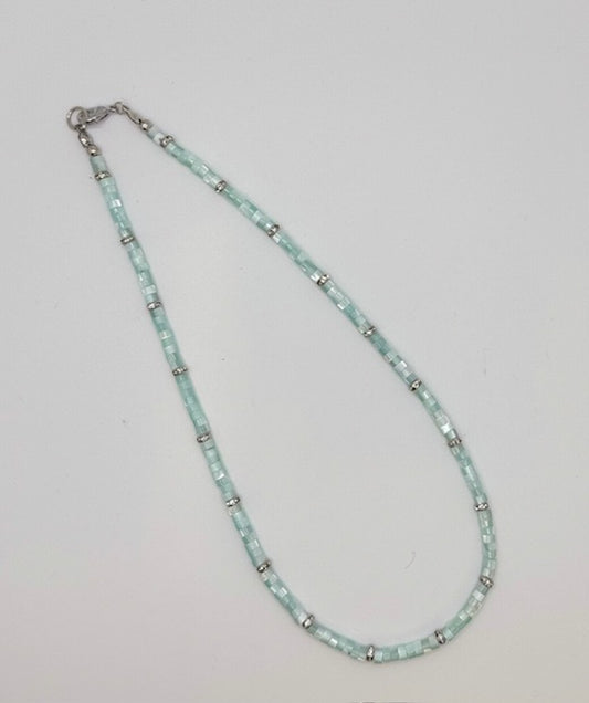 Light Blue Shell w/ Silver Crystal