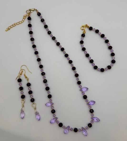 Purple Necklace Set