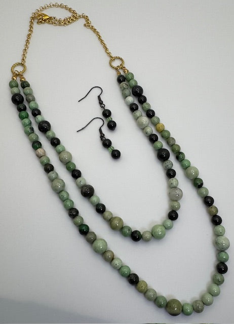 HYDROGROSSULAR GARNET Necklace & Earring Set